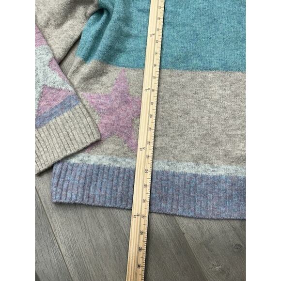 NWT Rails Womens Mia Heathered Star Print Sweater Long Sleeve V-Neck Size Large - Picture 10 of 11